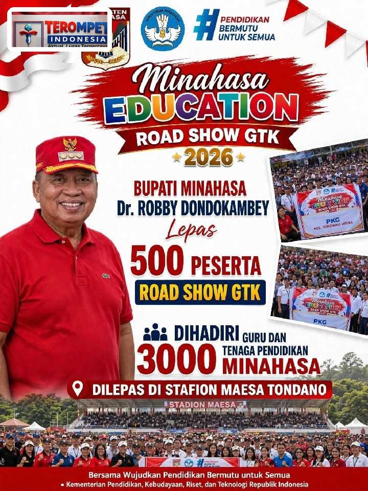 DINAS PENDIDIKAN  MINAHASA GELAR MINAHASA EDUCATION PAWAI ROAD SHOW GURU DAN TENAGA KEPENDIDIKAN (GTK)