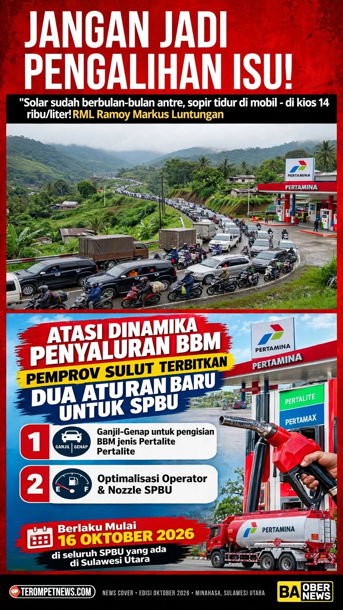 Ganjil-Genap Pertalite Mulai Hari Ini, RML Ba Semprot: Jang Cuma Aturan Baru, Solar So Berbulan-bulan Sopir Tidur di SPBU!